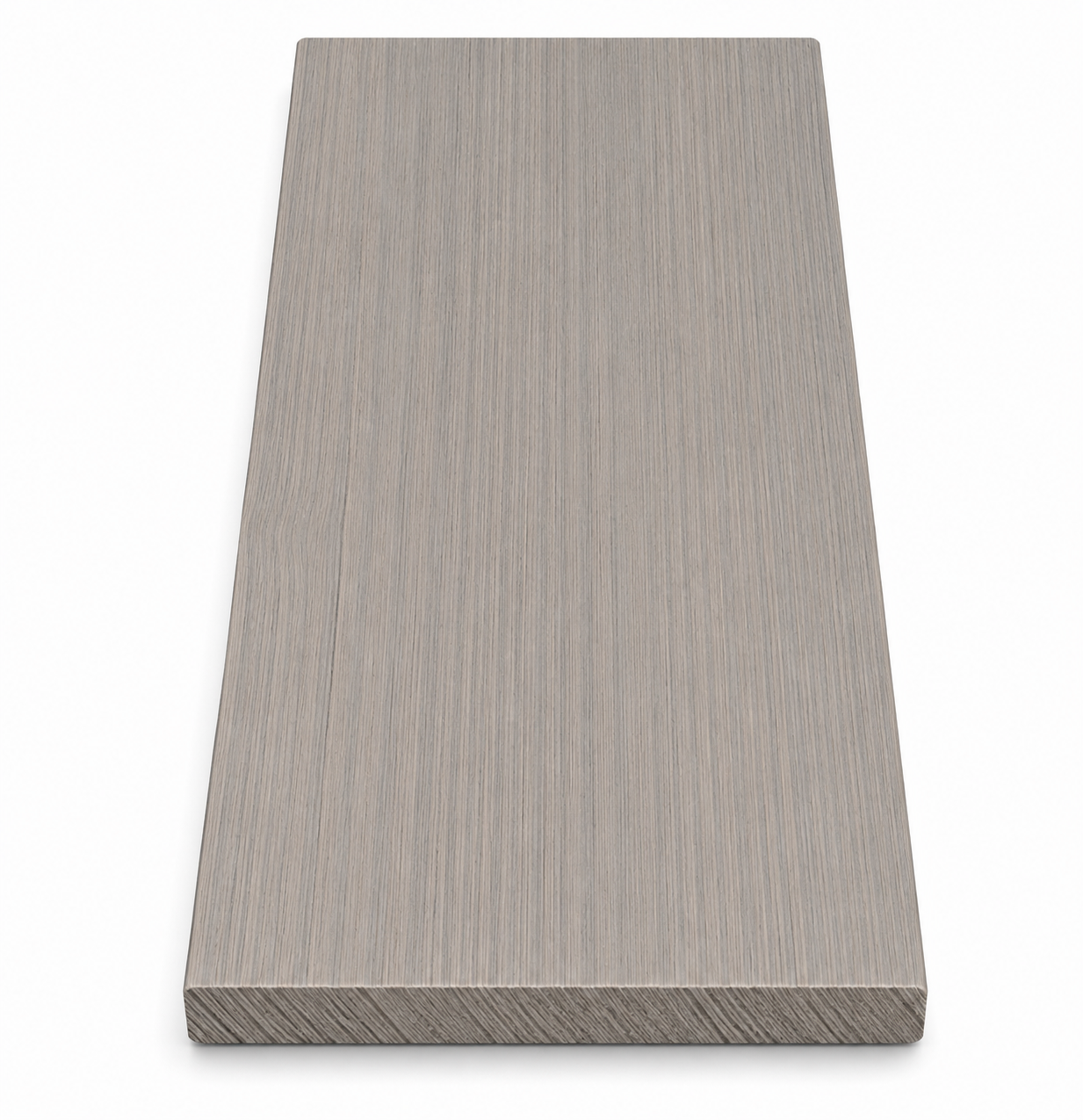 Wood finish sample in a silver gray color