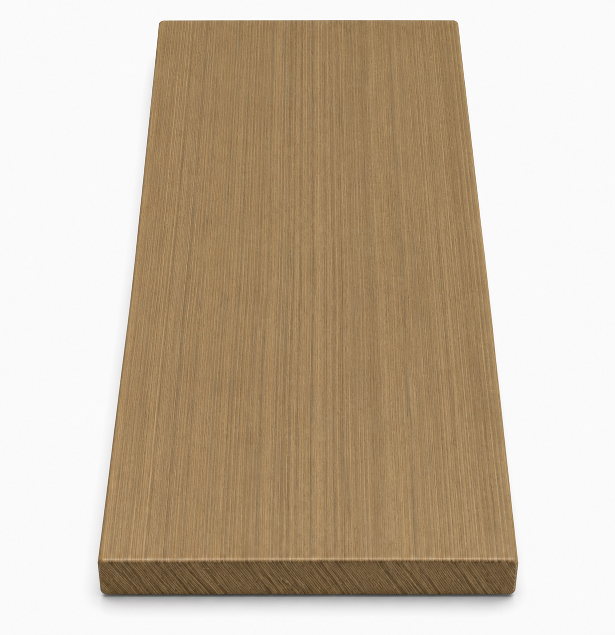 Wood finish sample in a warm teak color