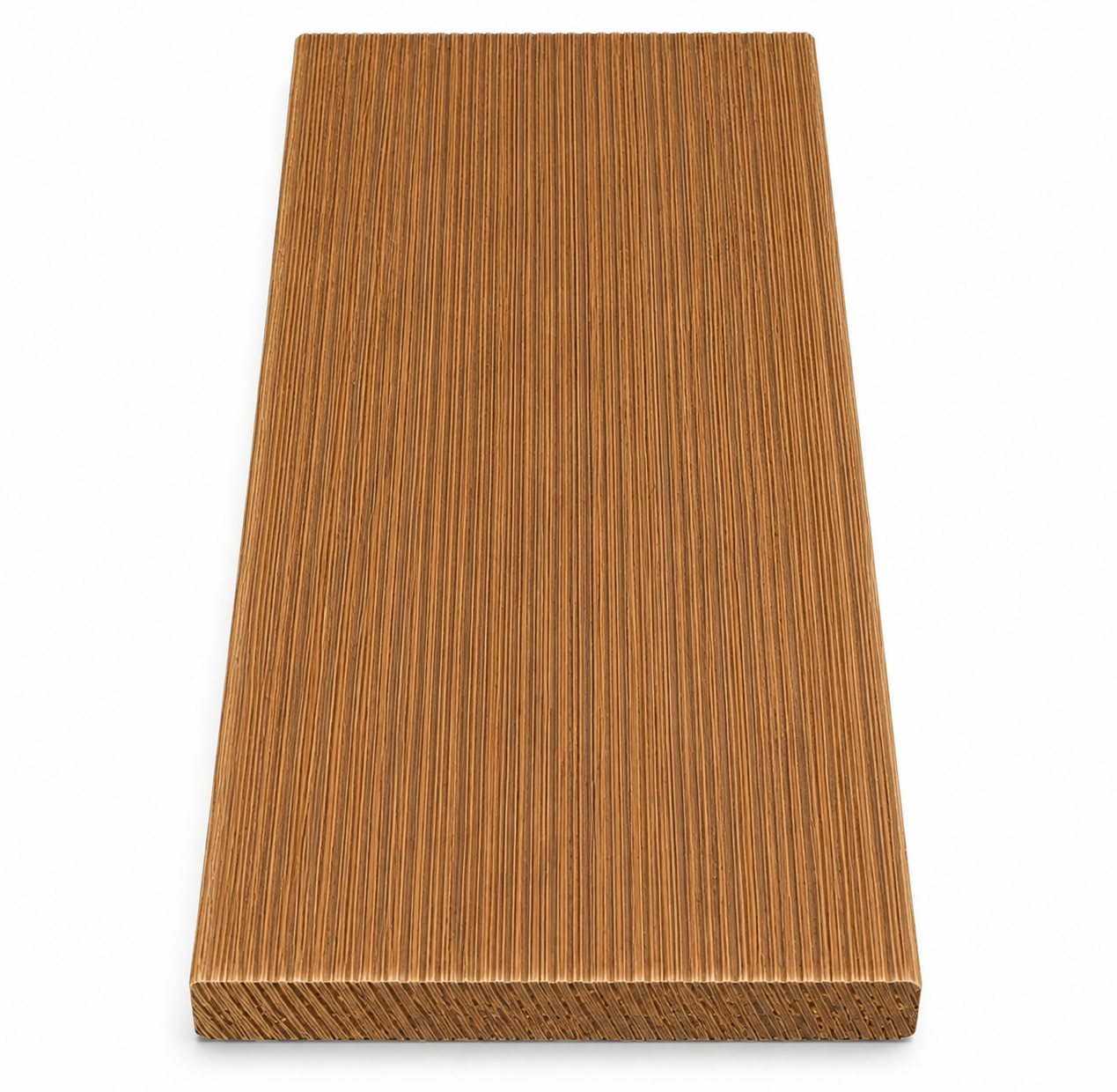 Thermally modified Hard Pine board with prominent vertical grain